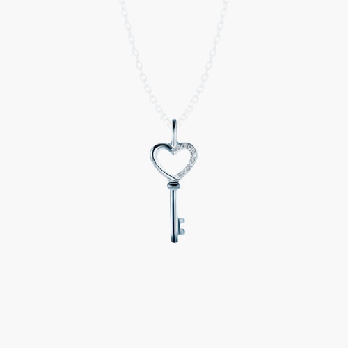 Zawieszka kluczyk Savicki: białe złoto, diamenty